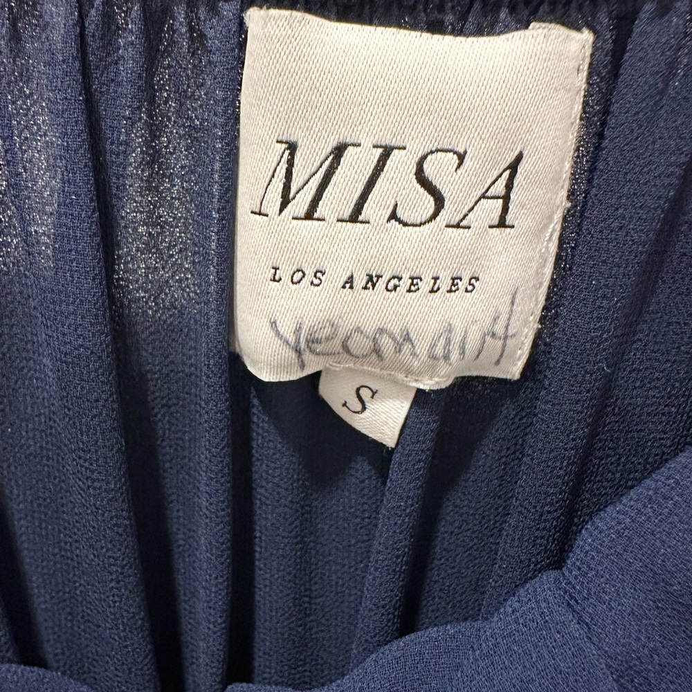 MISA Los Angeles Micaela Dress in Navy. - Picture 4 of 4